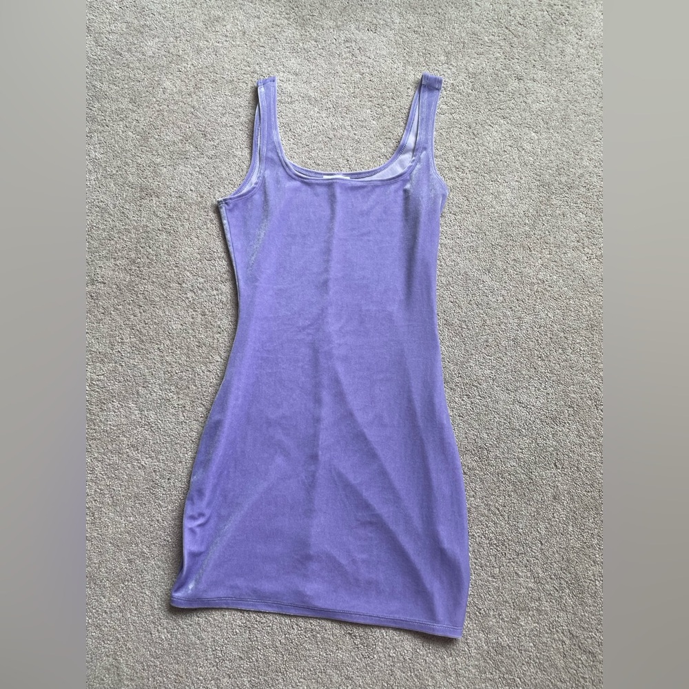 Superdown velvet purple mini dress